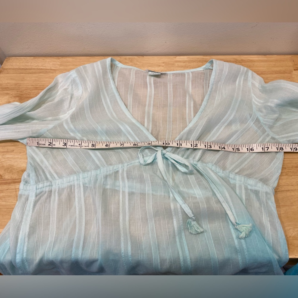 Debbie Katz pacific Beach turquoise ombré swim suit cover up size M - Picture 6 of 10
